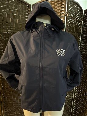 Hooded Windbreaker Jacket - Navy